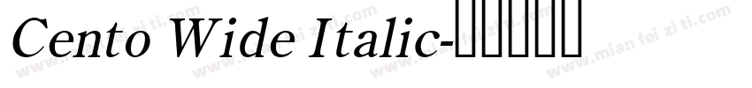 Cento Wide Italic字体转换